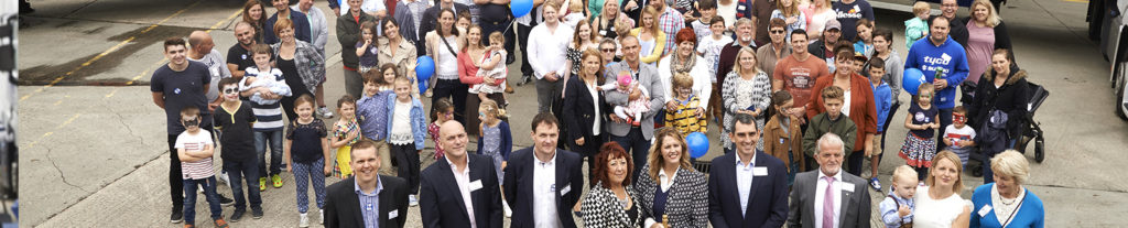 Anglia Freight group photo of staff and customers